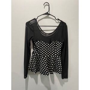 Mesh w/ Polka dot bottom